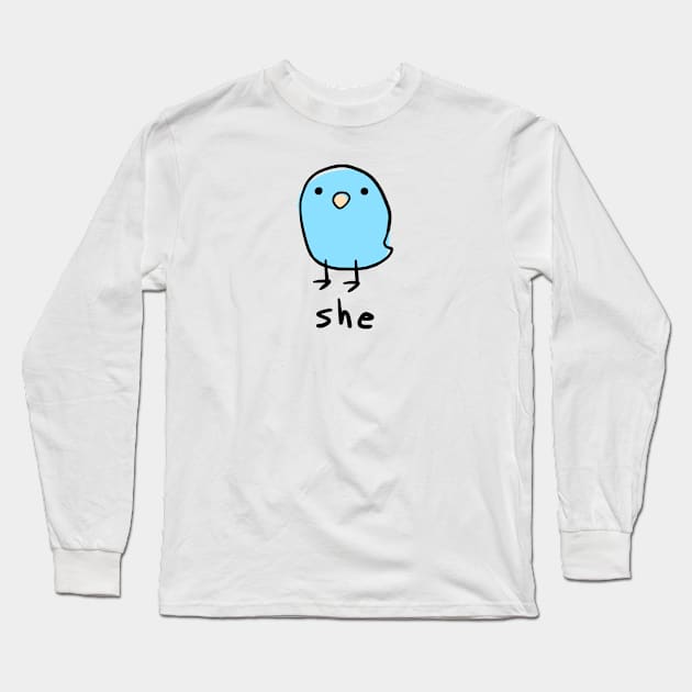 bird-chan Long Sleeve T-Shirt by ghostmath